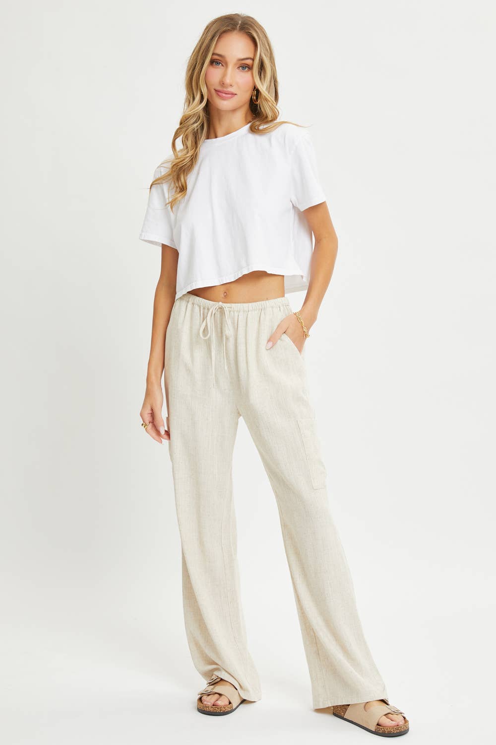 LINED DRAW STRING PANTS