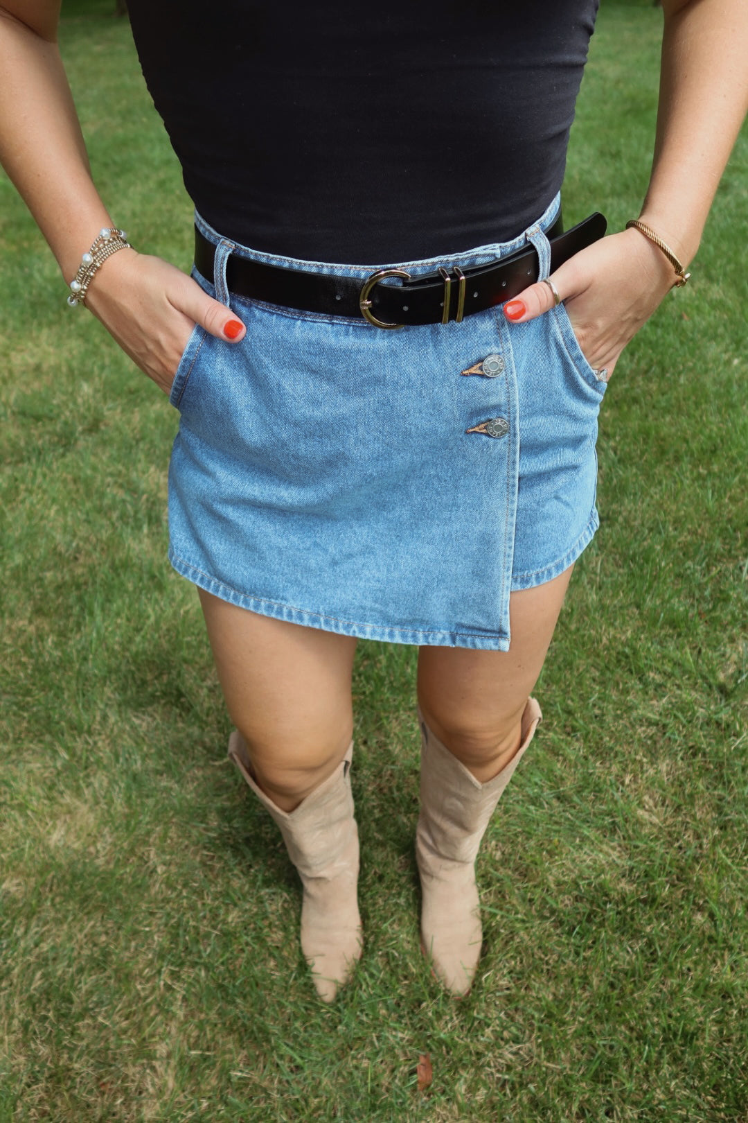 DENIM SKORT
