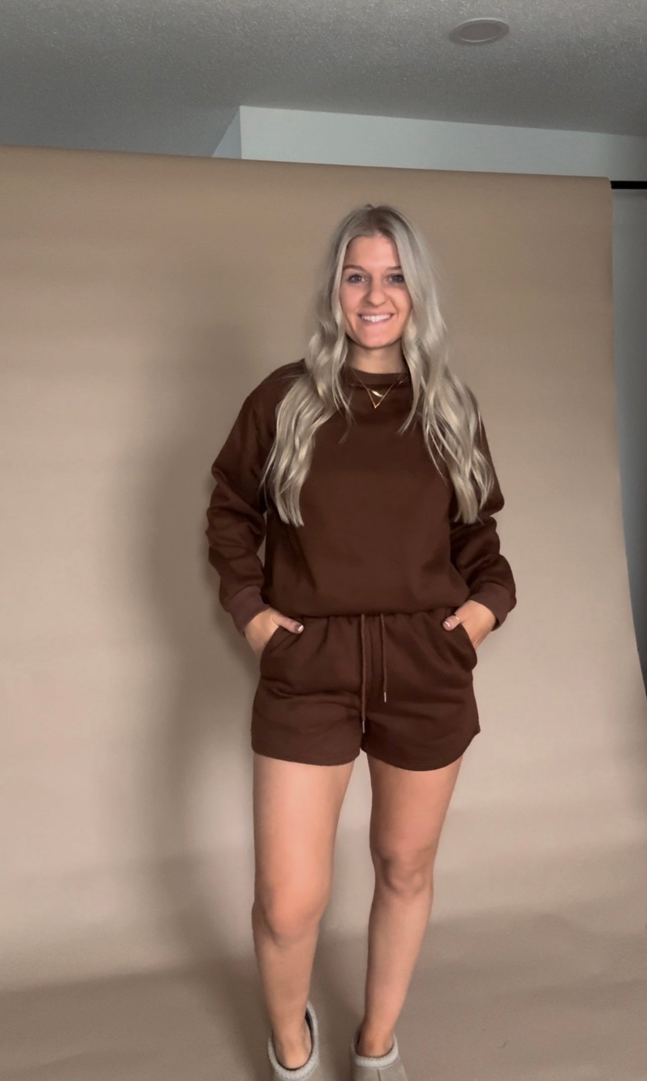 MOCHA SHORTS SWEAT SET