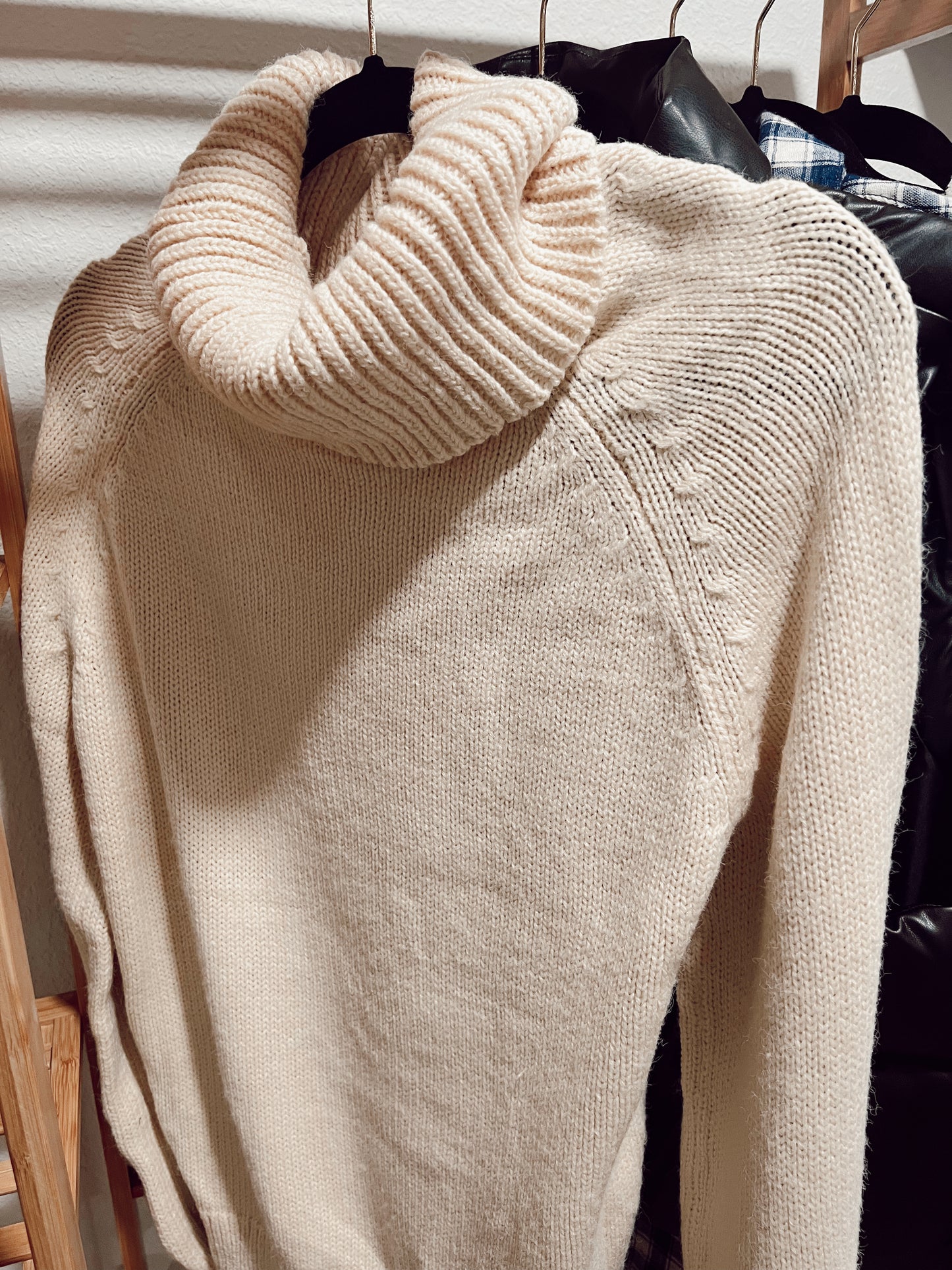 Cream Turtle Neck Sweater