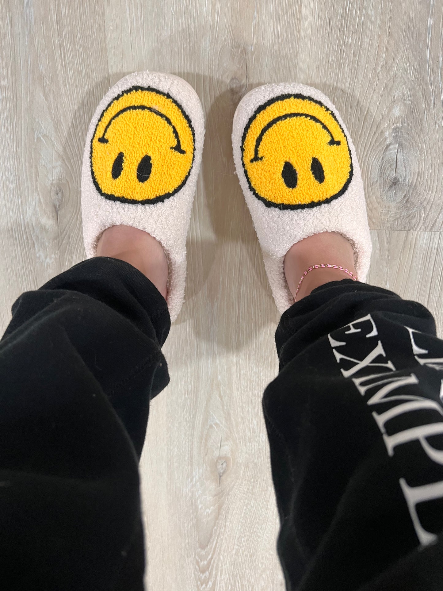 smiley face slippers