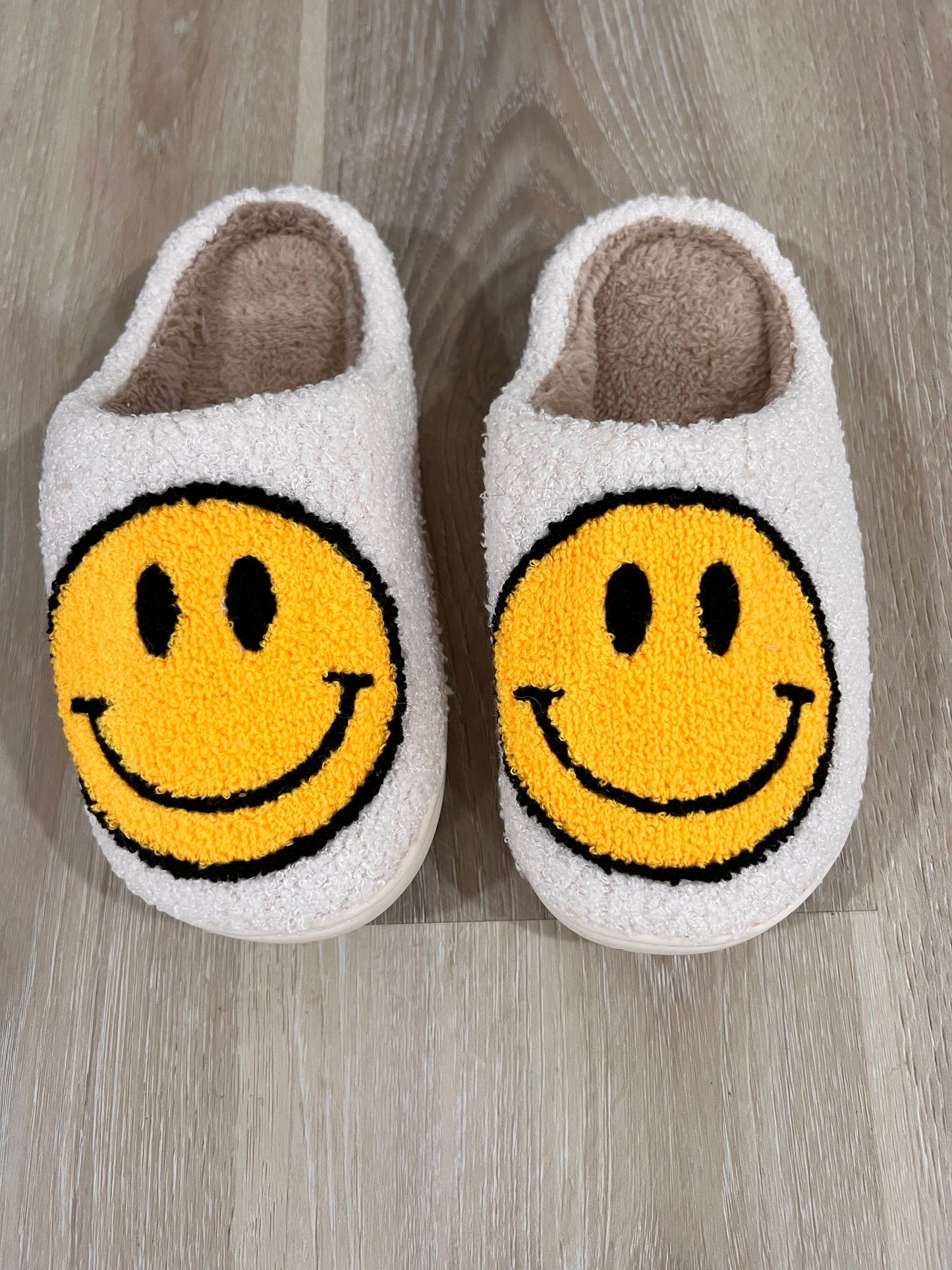 smiley face slippers